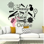 Sablon sticker de perete pentru salon de infrumusetare - J089L - Hair & Beauty